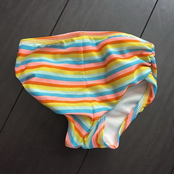 Cat & Jack Rainbow seahorse rashguard & bottoms size 3T EUC - Picture 6 of 8